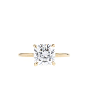 0.75 CT-2.54 CT Cushion Cut Solitaire Moissanite Engagement Ring - Barbara Maison 