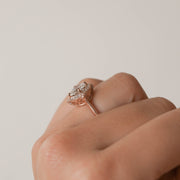 0.84 CT-1.33 CT Oval Cut Vintage Moissanite Engagement Ring - Barbara Maison 