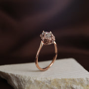 0.84 CT-1.33 CT Oval Cut Vintage Moissanite Engagement Ring - Barbara Maison 