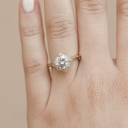 0.88 CT Round Cut Vintage Moissanite Engagement Ring - Barbara Maison 