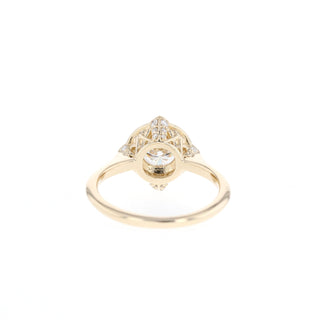 0.88 CT Round Cut Vintage Moissanite Engagement Ring - Barbara Maison 