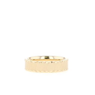 Satin-Finish Classic Yellow Gold Men's Band - Barbara Maison 