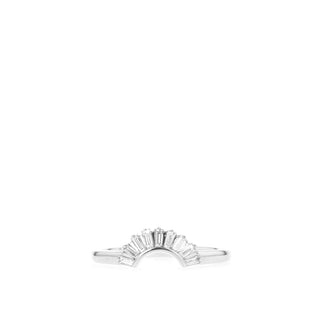 0.22 Baguette Curved Moissanite Wedding Band