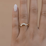 0.22 Baguette Curved Moissanite Wedding Band