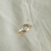 0.22 Baguette Curved Moissanite Wedding Band