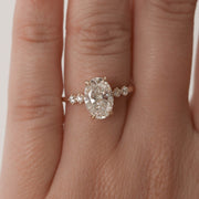 2.72 CT Oval Solitaire Style Moissanite Engagement Ring - Barbara Maison 