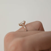 2.72 CT Oval Solitaire Style Moissanite Engagement Ring - Barbara Maison 