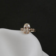 2.72 CT Oval Solitaire Style Moissanite Engagement Ring - Barbara Maison 