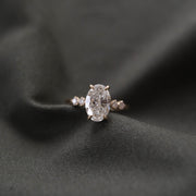 2.72 CT Oval Solitaire Style Moissanite Engagement Ring - Barbara Maison 