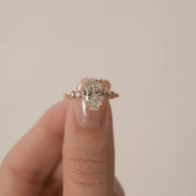 2.72 CT Oval Solitaire Style Moissanite Engagement Ring - Barbara Maison 