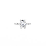 2.72 CT Oval Solitaire Style Moissanite Engagement Ring - Barbara Maison 