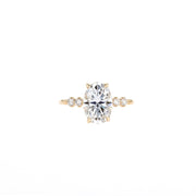 2.72 CT Oval Solitaire Style Moissanite Engagement Ring - Barbara Maison 
