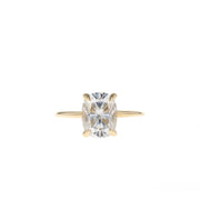 1.00 CT-3.35 CT Cushion Cushion Solitaire Moissanite Engagement Ring - Barbara Maison 