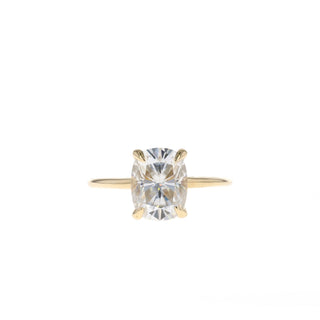 1.00 CT-3.35 CT Cushion Cushion Solitaire Moissanite Engagement Ring - Barbara Maison 