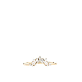 Baguette & Curved Moissanite Wedding Band