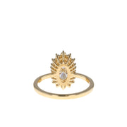 1.91 CT Oval Cluster Halo Style Moissanite Engagement Ring - Barbara Maison 