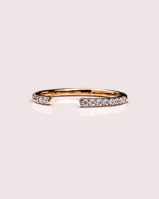 0.18 Shaped Open Moissanite Wedding Band