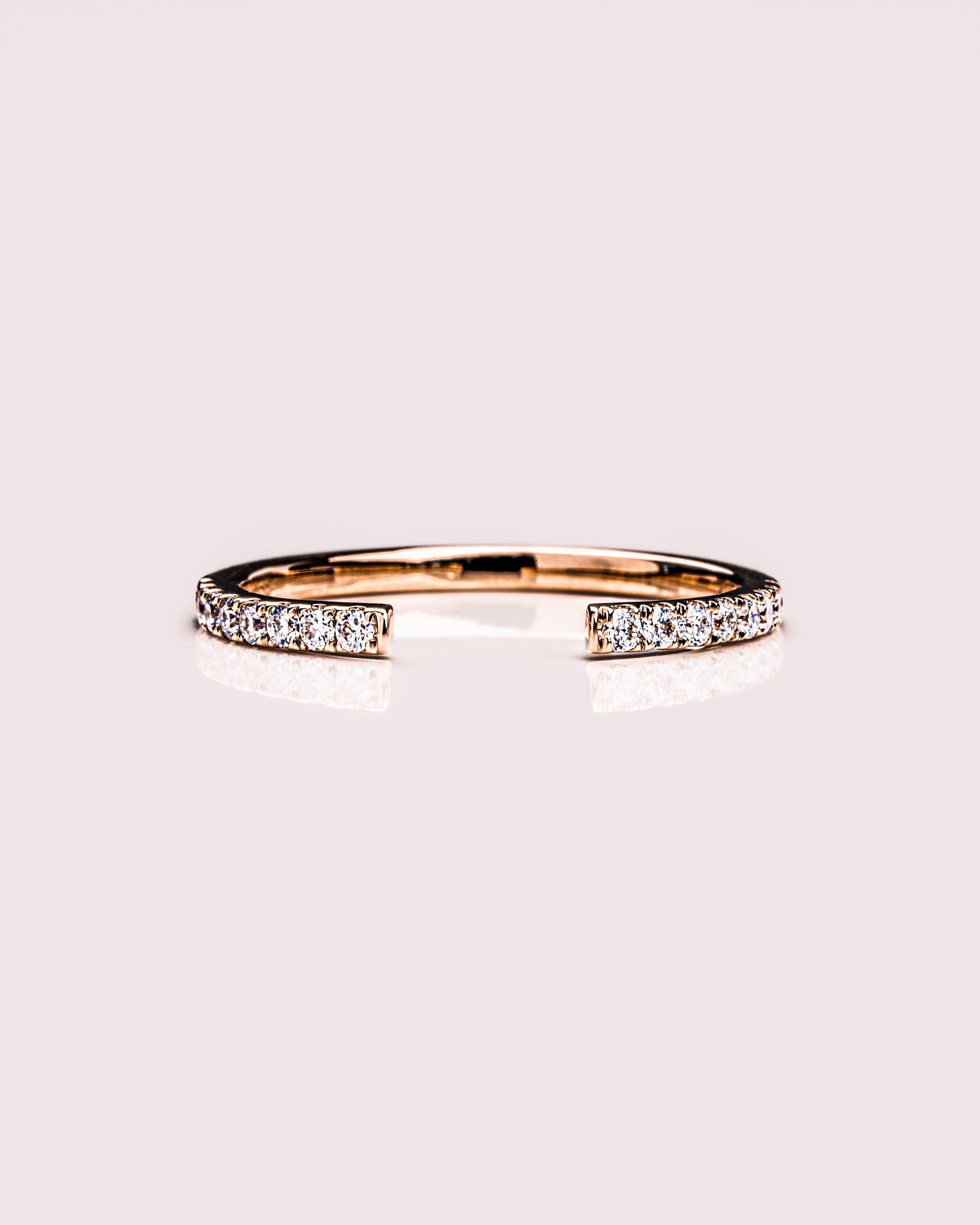0.18 Shaped Open Moissanite Wedding Band