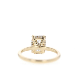 1.04-2.43 CT Radiant Cut Hidden Halo Moissanite Engagement Ring - Barbara Maison 