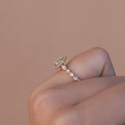 0.69-1.93 CT Pear Cut Halo & Pave Moissanite Engagement Ring - Barbara Maison 