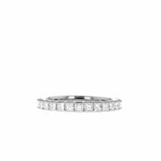 0.75 CT Princess Cut Half Eternity Moissanite Wedding Band - Barbara Maison 