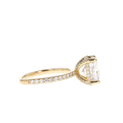 0.96-2.54 CT Cushion Cut Solitaire Pave Moissanite Engagement Ring - Barbara Maison 