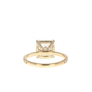 0.96-2.54 CT Cushion Cut Solitaire Pave Moissanite Engagement Ring - Barbara Maison 