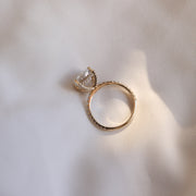 0.96-2.54 CT Cushion Cut Solitaire Pave Moissanite Engagement Ring - Barbara Maison 