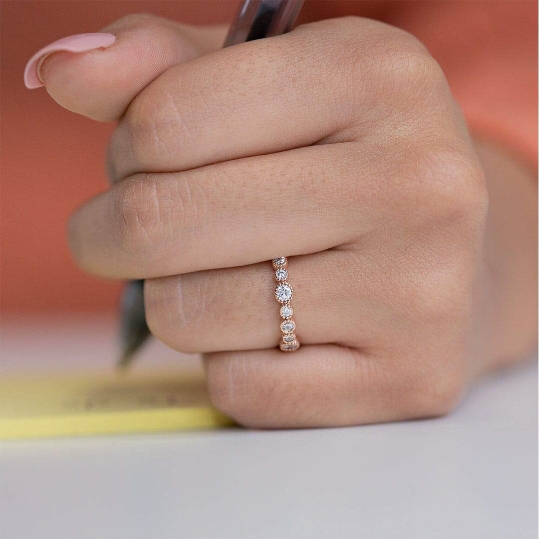 0.20 Full Eternity Moissanite Wedding Band