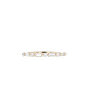 0.35 CT Round & Baguette Half Eternity Moissanite Wedding Band - Barbara Maison 