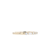 0.35 CT Round & Baguette Half Eternity Moissanite Wedding Band - Barbara Maison 