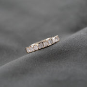 1.36 CT Princess Cut Half Eternity Moissanite Wedding Band - Barbara Maison 