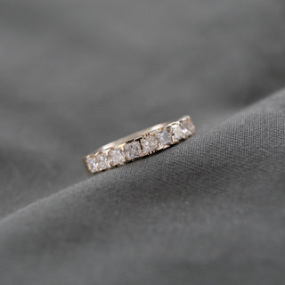 1.36 CT Princess Cut Half Eternity Moissanite Wedding Band - Barbara Maison 