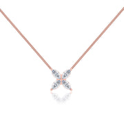 0.23 Marquise Moissanite Diamond Flower Style Necklace