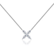 0.23 Marquise Moissanite Diamond Flower Style Necklace
