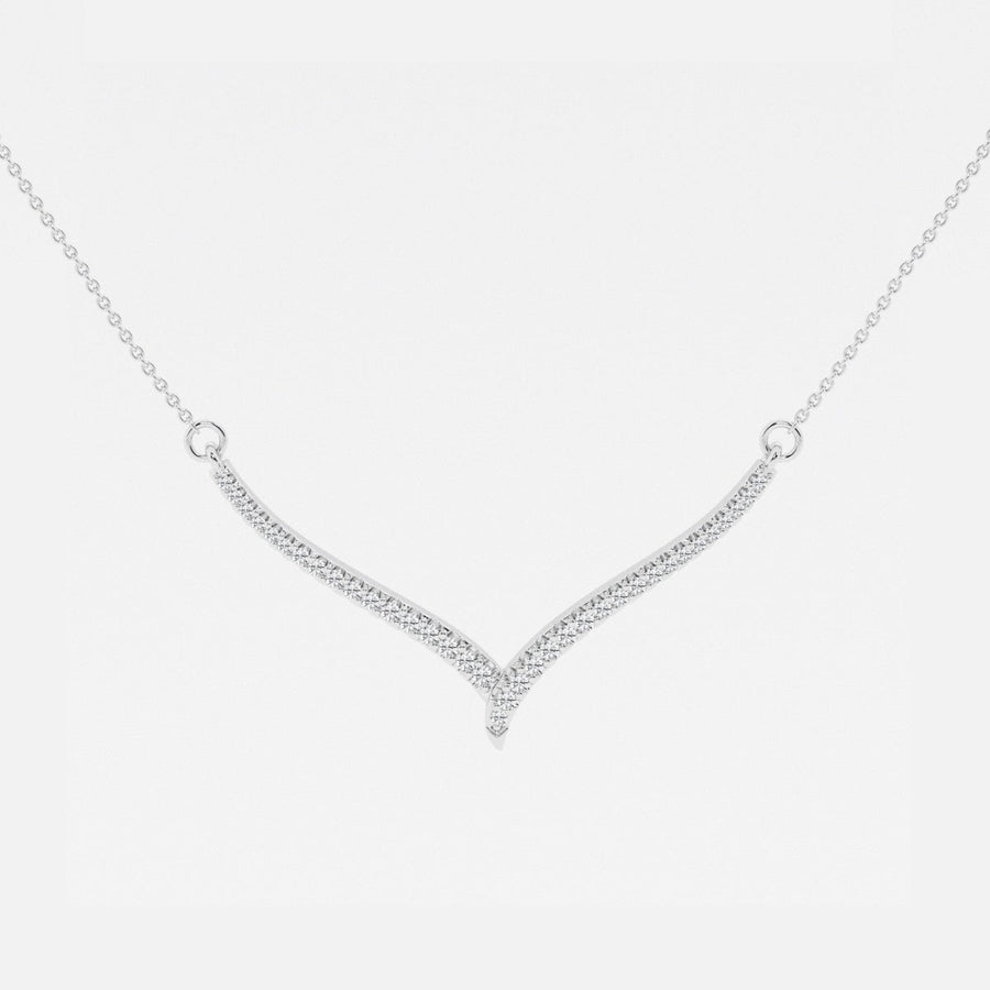 0.16 Moissanite Diamond Petite Chevron Necklace