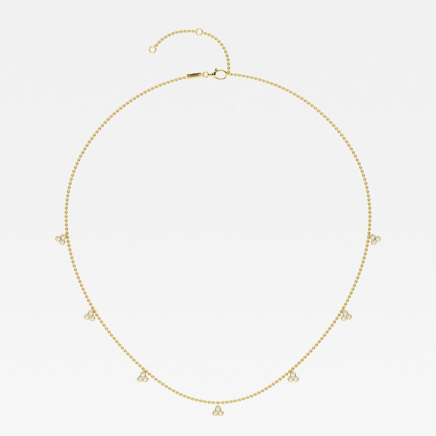 0.63 TCW Round Moissanite Diamond Dangle Necklace - Barbara Maison 