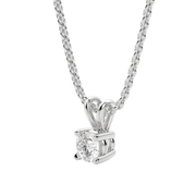 0.25 CT-1.0 CT Round Solitaire CVD F/VS Diamond Necklace - Barbara Maison 