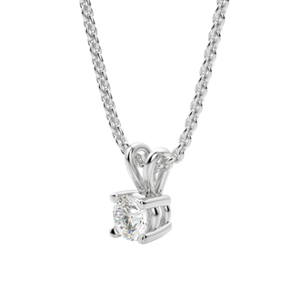 0.25 CT-1.0 CT Round Solitaire CVD F/VS Diamond Necklace - Barbara Maison 