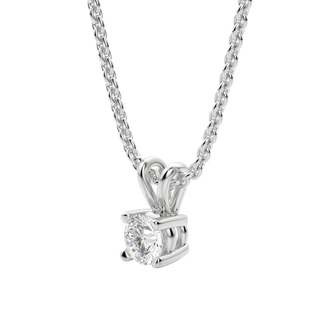 0.25-1.0 CT Round Solitaire F/VS Lab Grown Diamond Necklace - Barbara Maison 