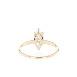 0.47-0.90 CT Marquise Cut Solitaire Moissanite Engagement Ring - Barbara Maison 
