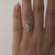 0.14 Baguette Open Moissanite Wedding Band