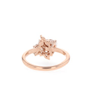 0.84 CT Oval Cut Cluster Moissanite Engagement Ring - Barbara Maison 