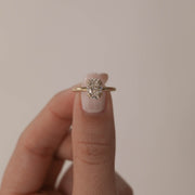 0.88 CT Round Solitaire Moissanite Engagement Ring - Barbara Maison 