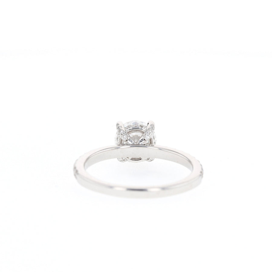 0.88 - 1.35 CT Round Cut Solitaire Moissanite Engagement Ring - Barbara Maison 