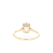 1.6 CT Emerald Cut Solitaire Moissanite Engagement Ring - Barbara Maison 