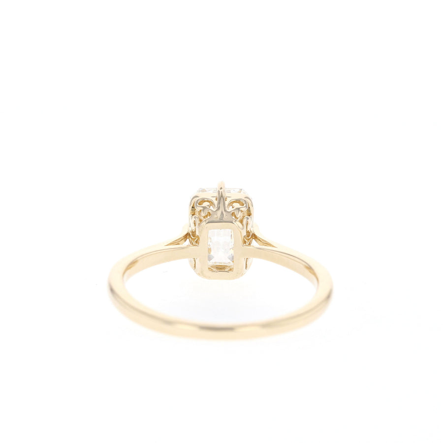 1.6 CT Emerald Cut Solitaire Moissanite Engagement Ring - Barbara Maison 