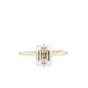 1.6 CT Emerald Cut Solitaire Moissanite Engagement Ring - Barbara Maison 