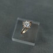1.07 CT Princess Cut Vintage Moissanite Engagement Ring - Barbara Maison 