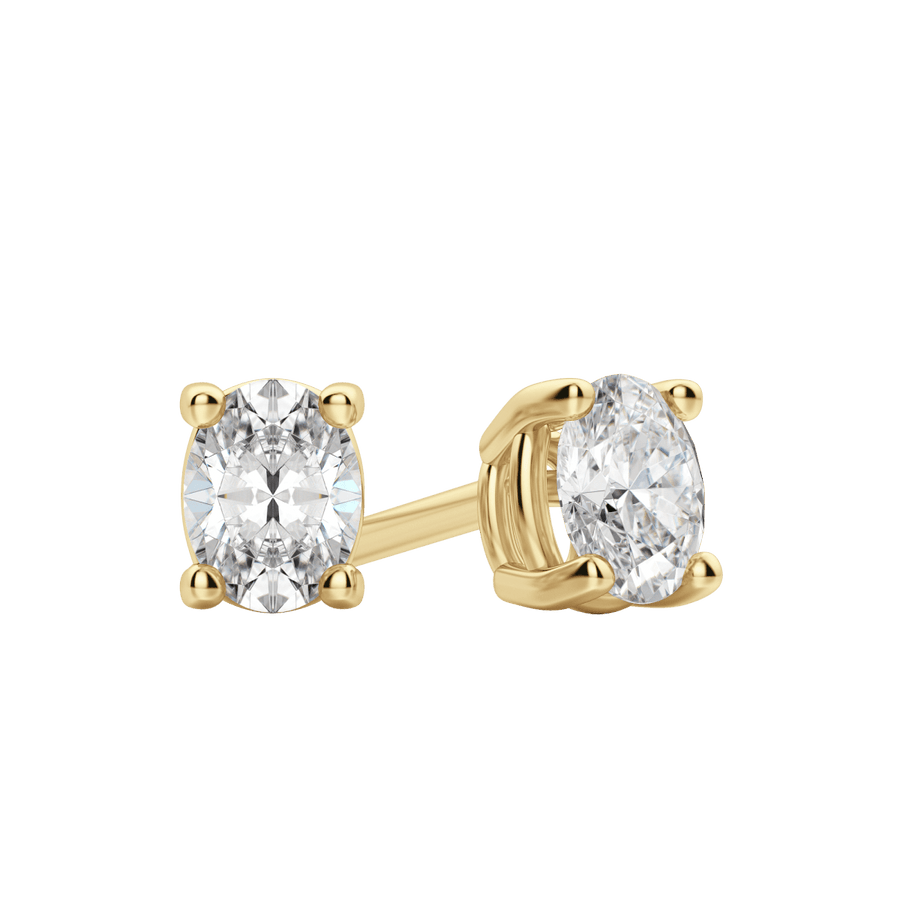 0.50 CT-2.0 CT Oval Solitaire CVD F/VS Diamond Earrings - Barbara Maison 